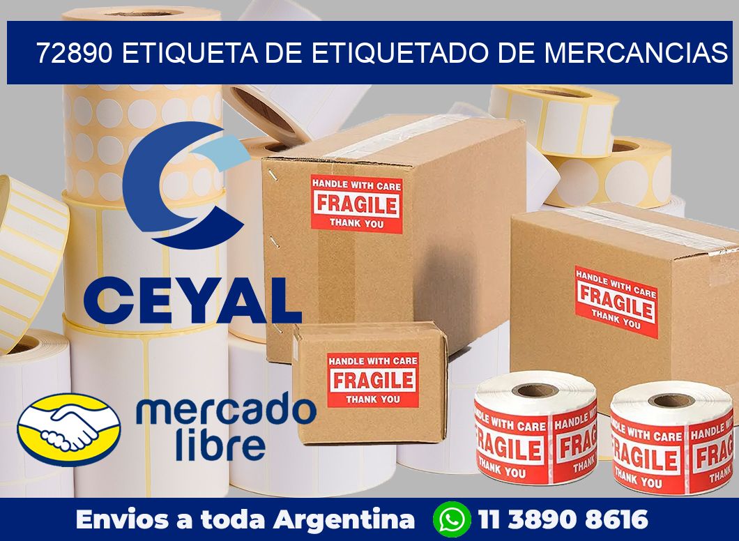 72890 Etiqueta de etiquetado de mercancias