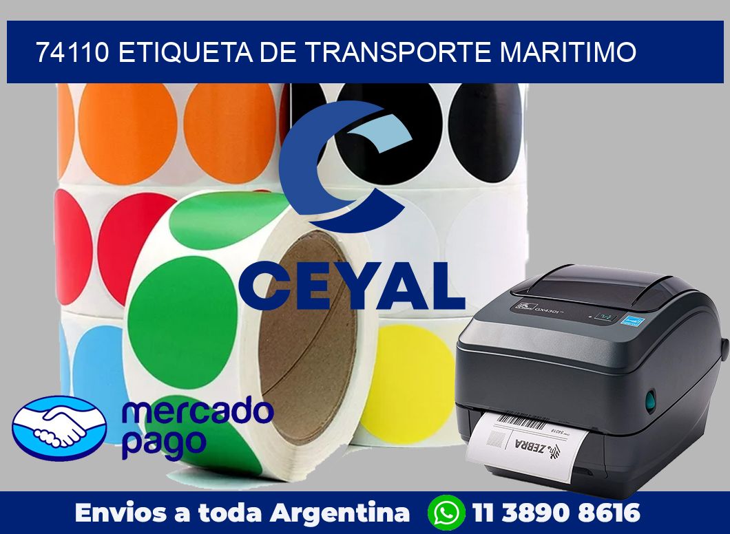 74110 Etiqueta de transporte maritimo