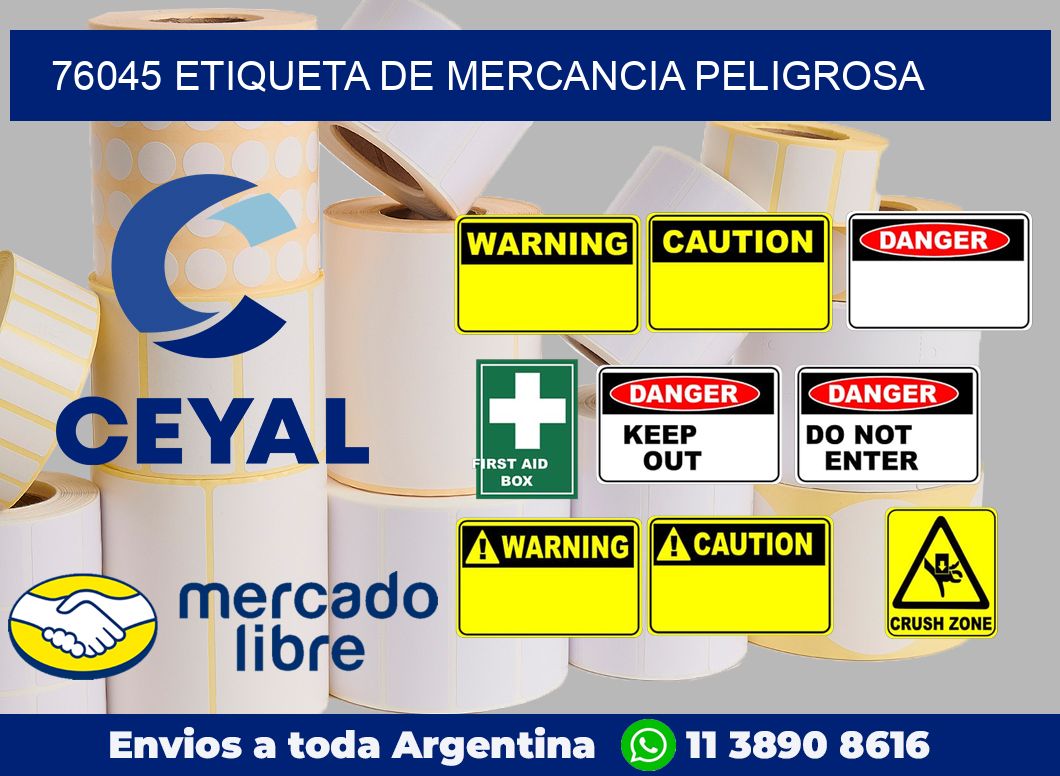 76045 Etiqueta de mercancia peligrosa