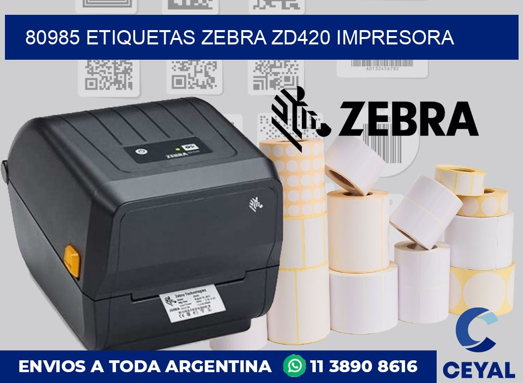 80985 etiquetas Zebra zd420 impresora