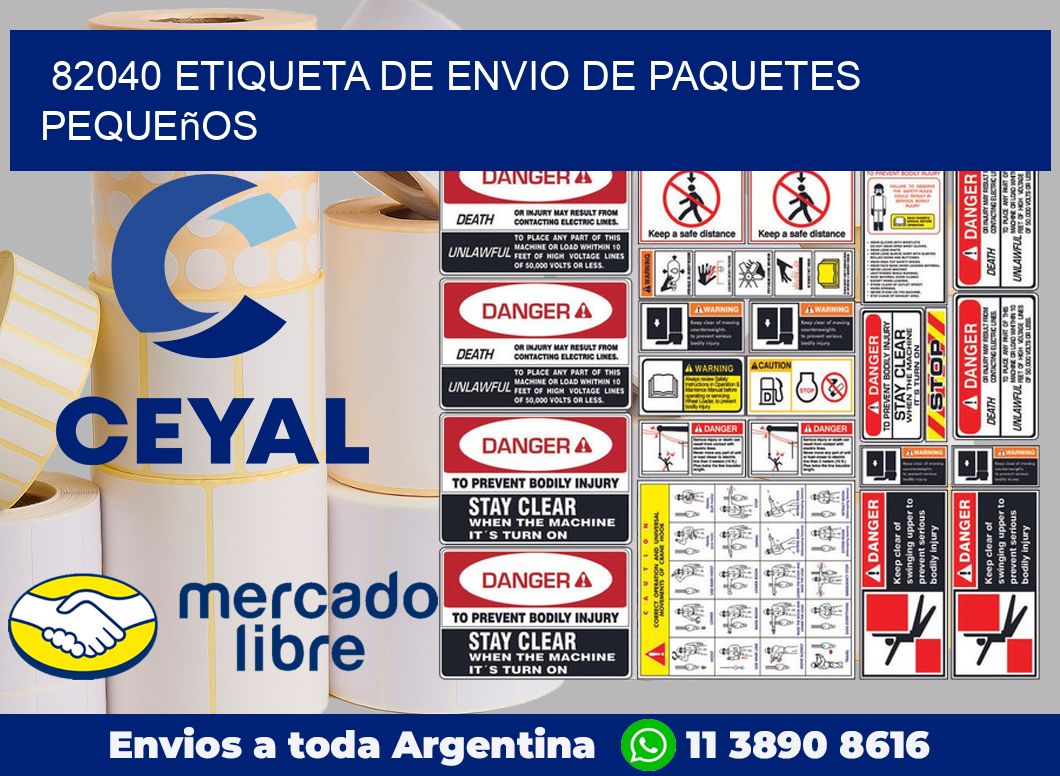 82040 Etiqueta de envio de paquetes pequeños