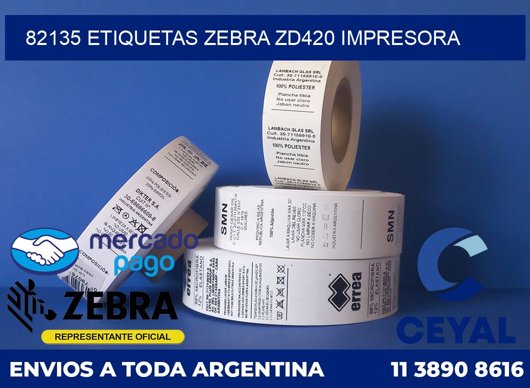 82135 etiquetas Zebra zd420 impresora