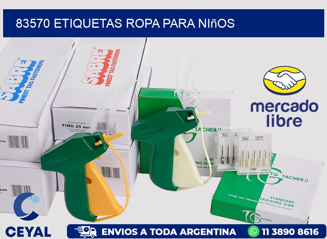 83570 Etiquetas ropa para niños