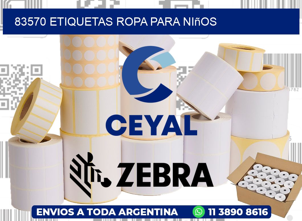 83570 Etiquetas ropa para niños