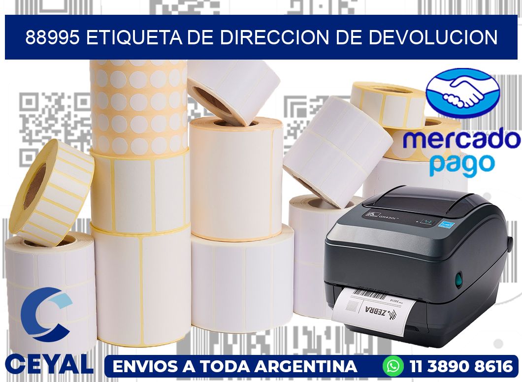88995 Etiqueta de direccion de devolucion