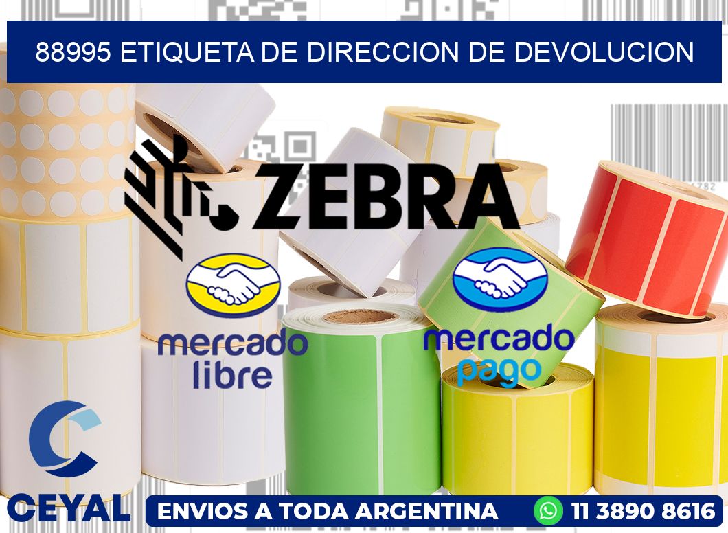88995 Etiqueta de direccion de devolucion
