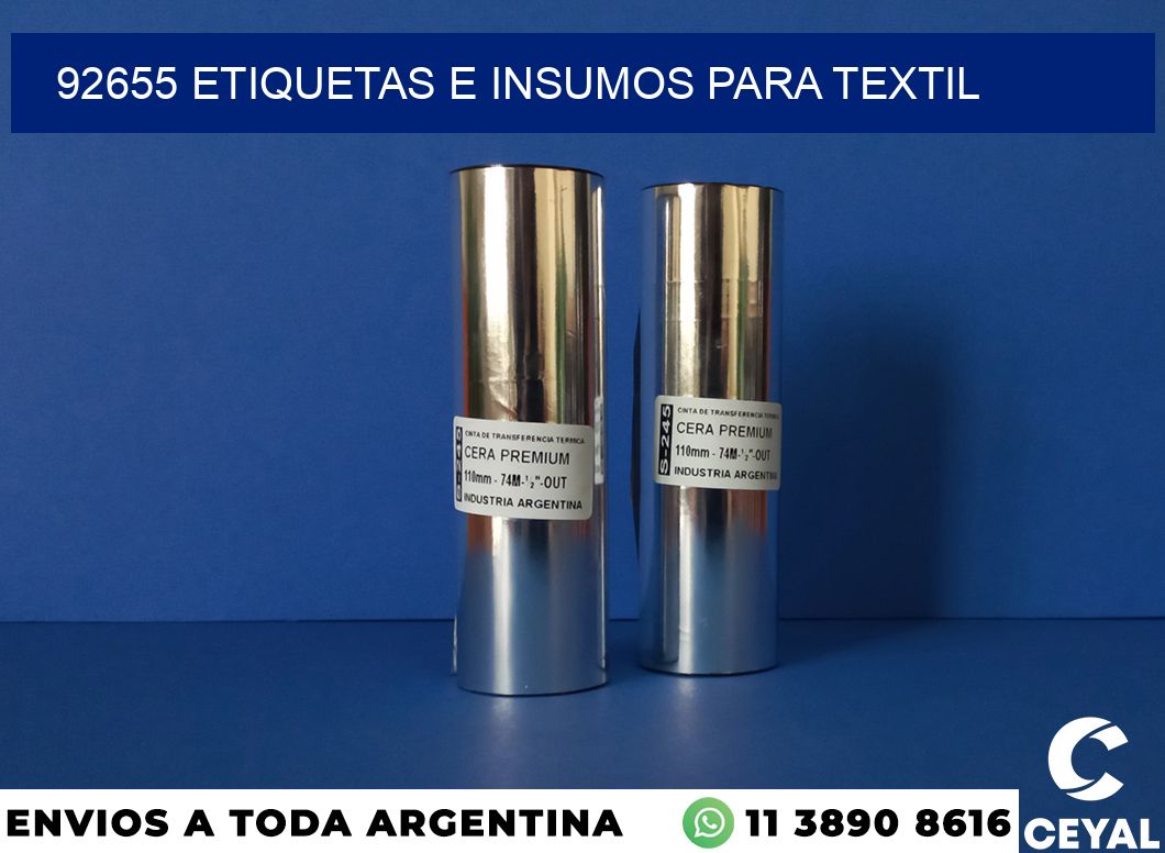 92655 etiquetas e insumos para textil