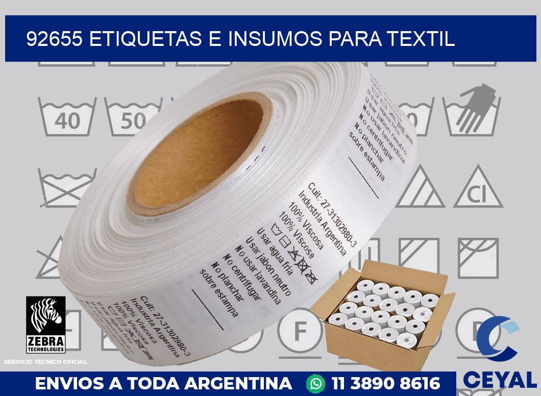 92655 etiquetas e insumos para textil