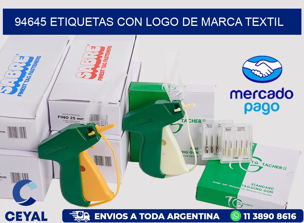 94645 Etiquetas con logo de marca textil