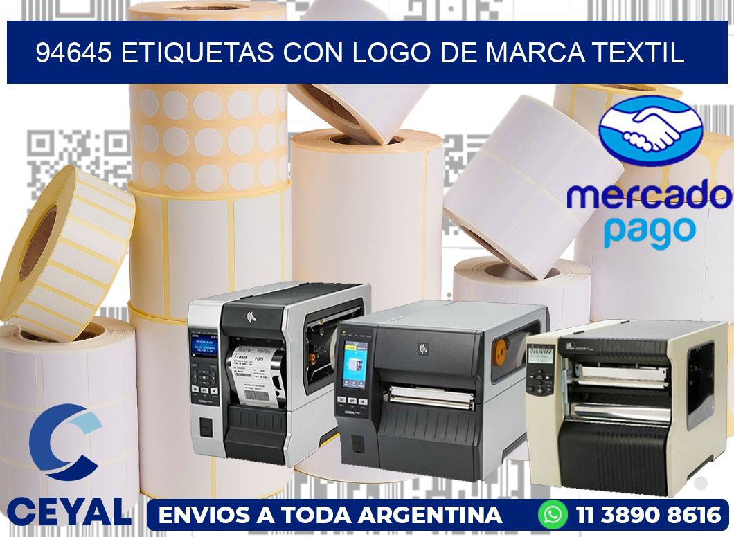 94645 Etiquetas con logo de marca textil
