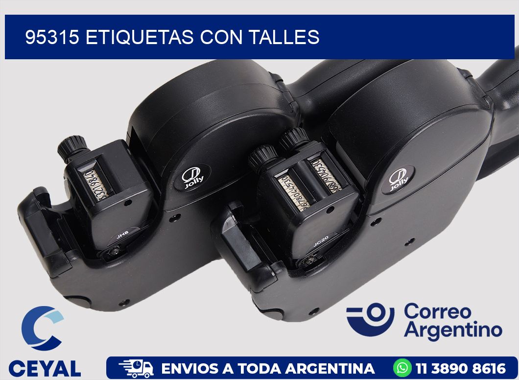 95315 Etiquetas con talles