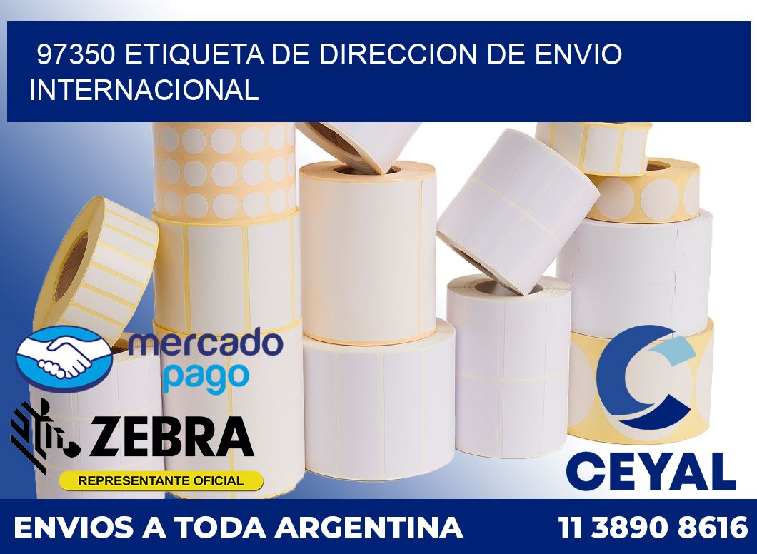 97350 Etiqueta de direccion de envio internacional