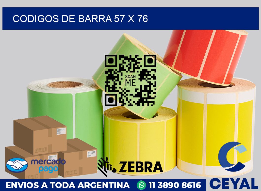 Codigos de barra 57 x 76