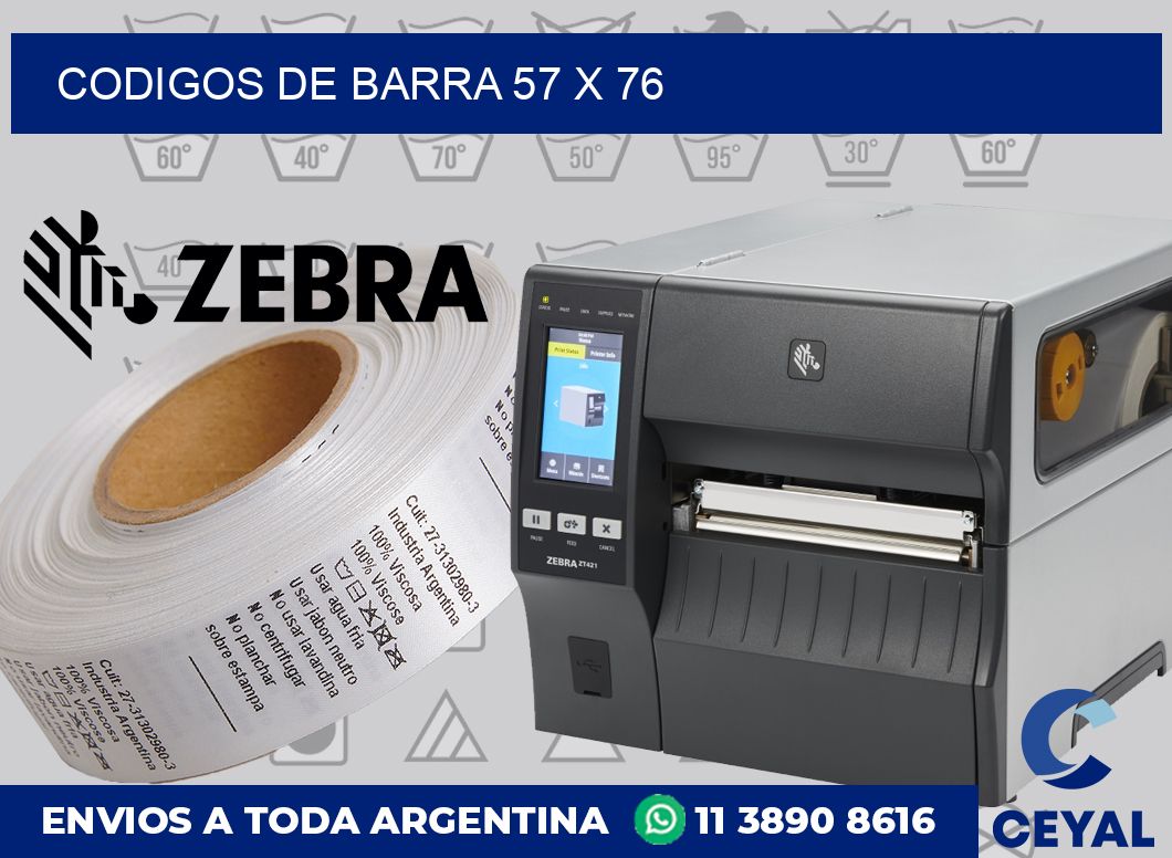 Codigos de barra 57 x 76