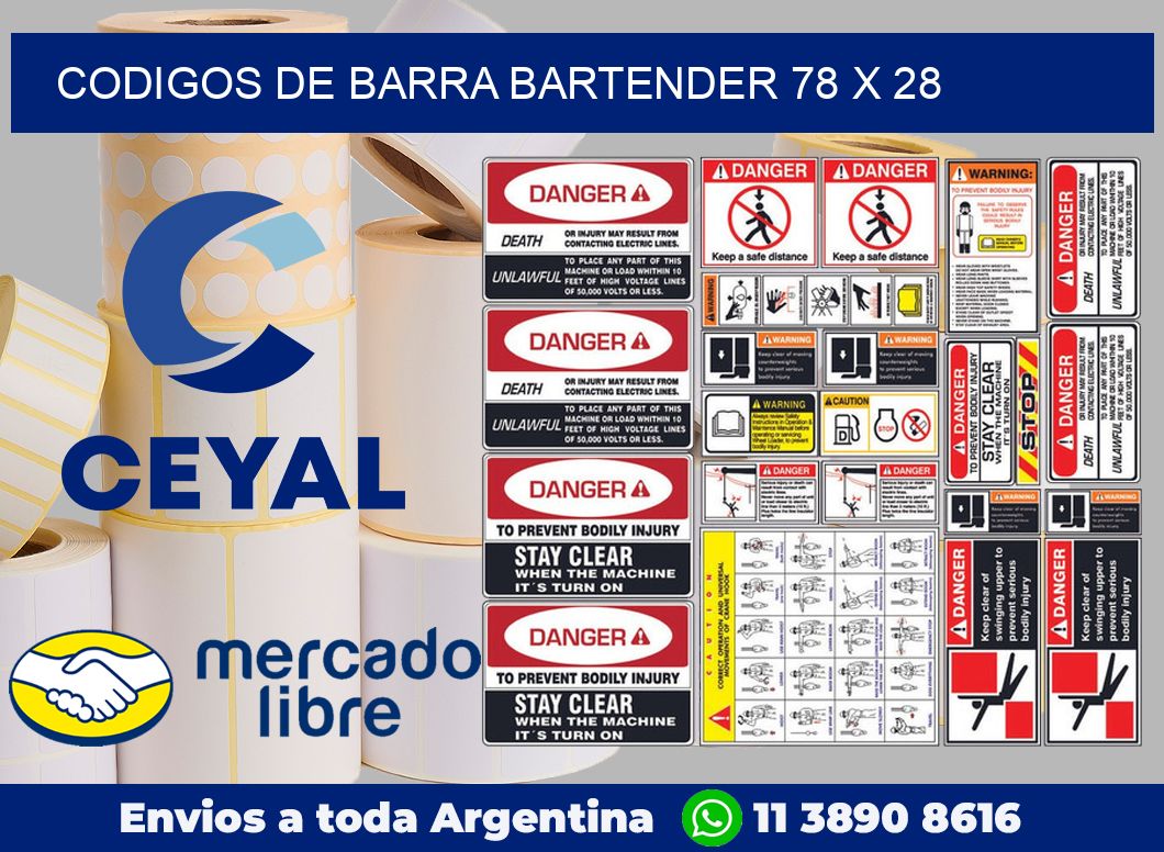 Codigos de barra Bartender 78 x 28