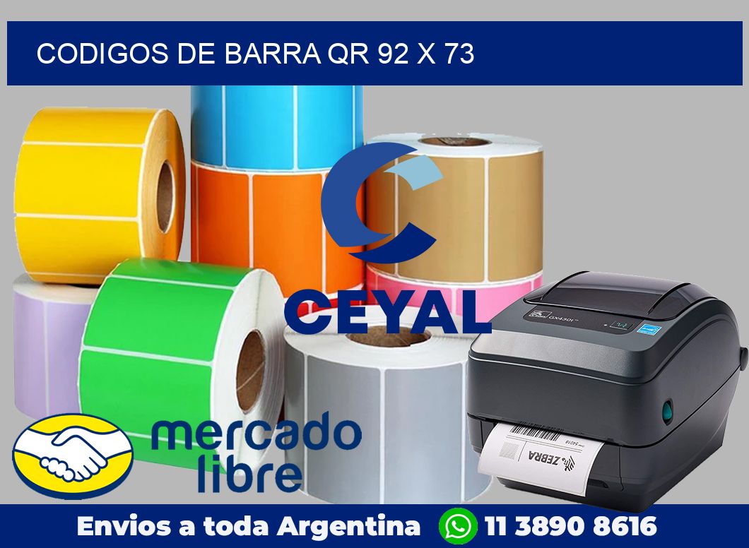 Codigos de barra QR 92 x 73