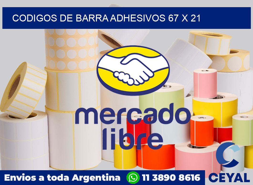 Codigos de barra adhesivos 67 x 21