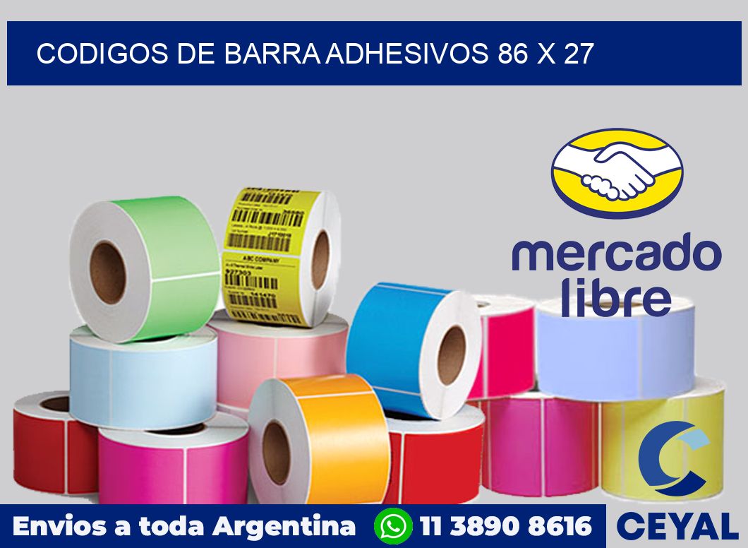 Codigos de barra adhesivos 86 x 27