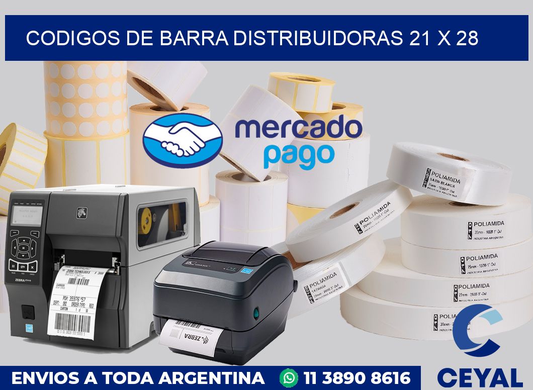 Codigos de barra distribuidoras 21 x 28