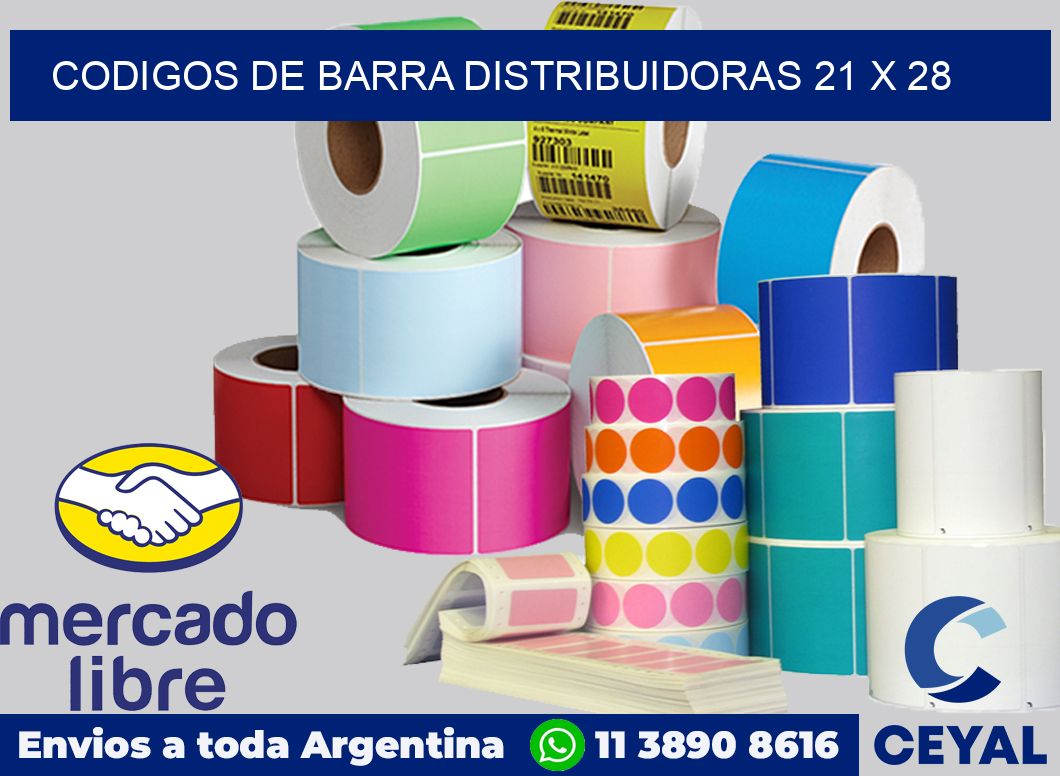 Codigos de barra distribuidoras 21 x 28