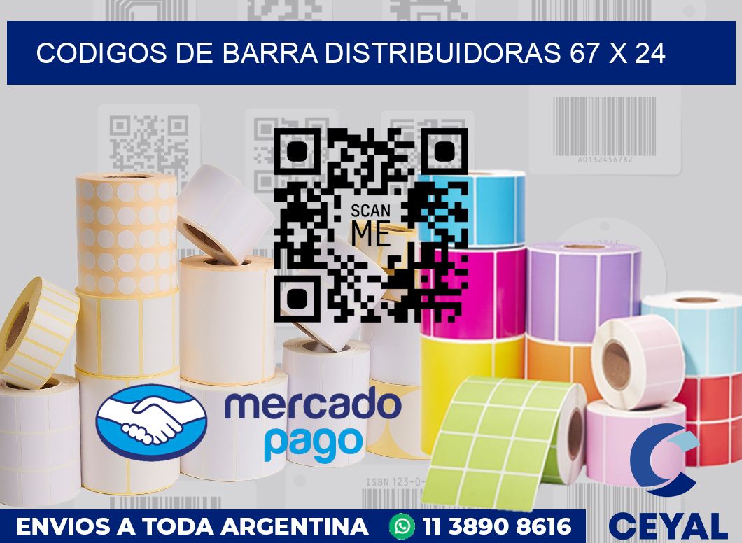 Codigos de barra distribuidoras 67 x 24