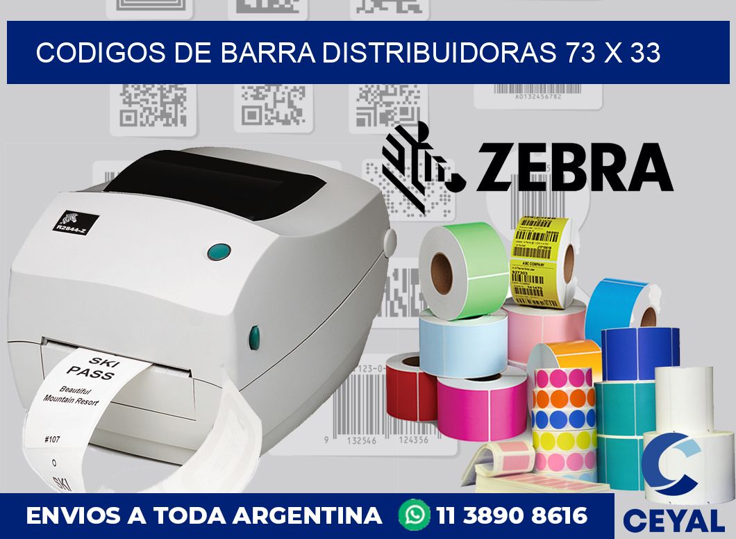 Codigos de barra distribuidoras 73 x 33