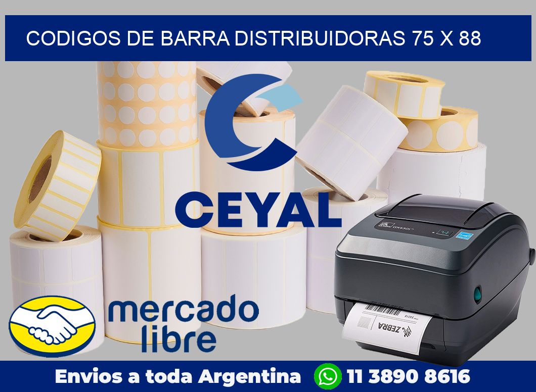 Codigos de barra distribuidoras 75 x 88