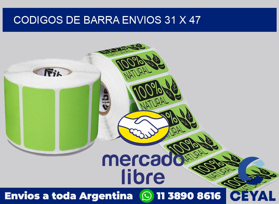 Codigos de barra envios 31 x 47