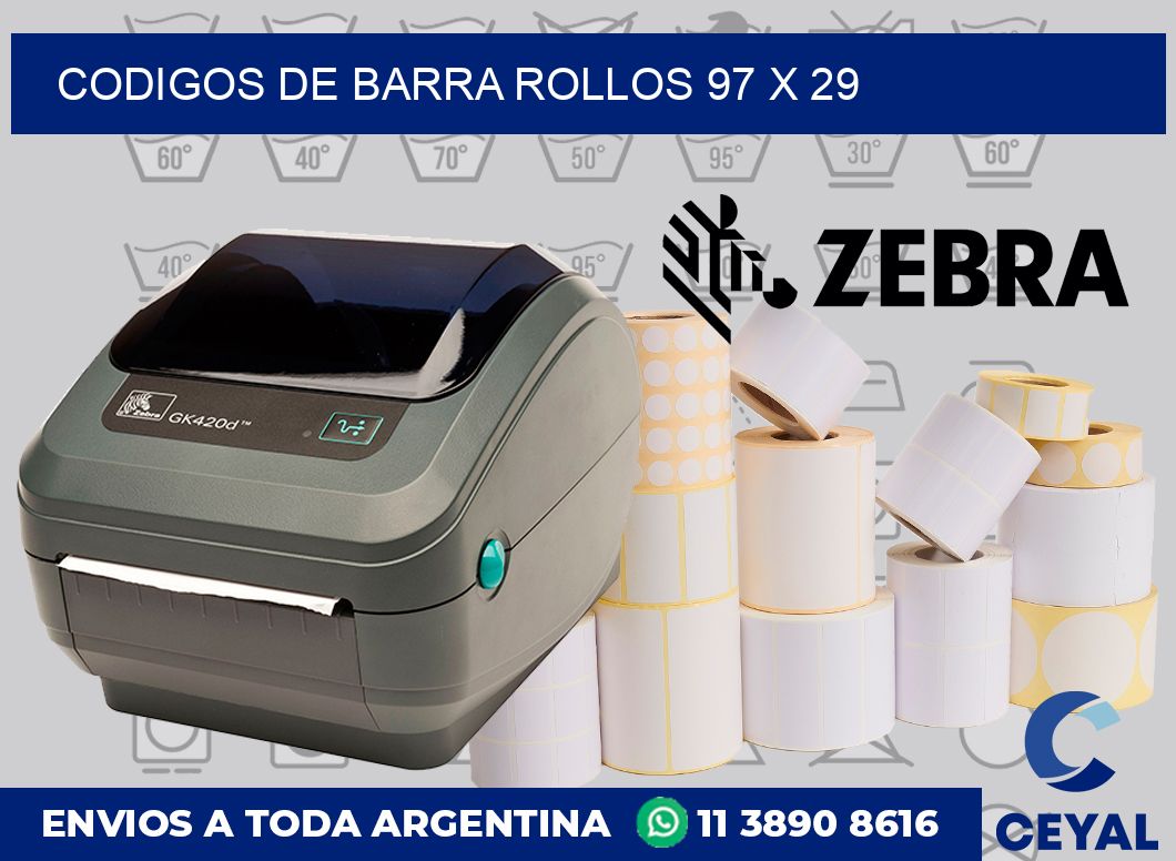 Codigos de barra rollos 97 x 29