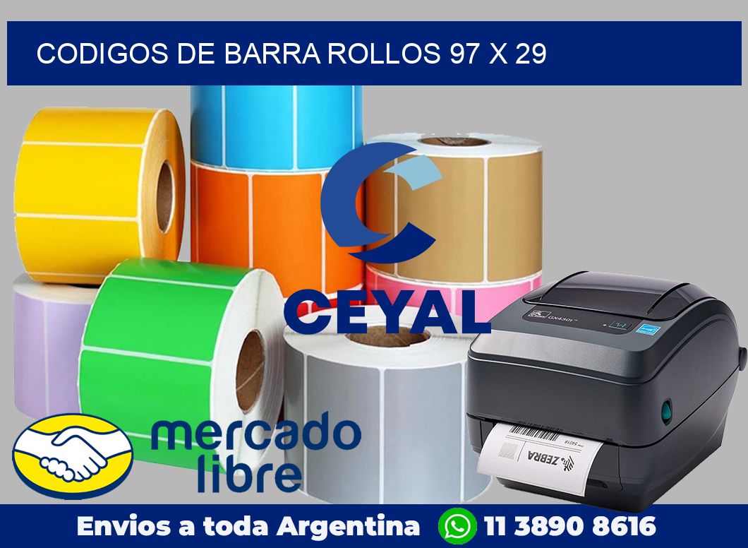 Codigos de barra rollos 97 x 29