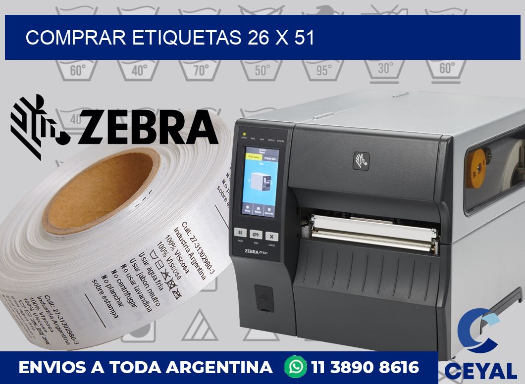 Comprar etiquetas 26 x 51