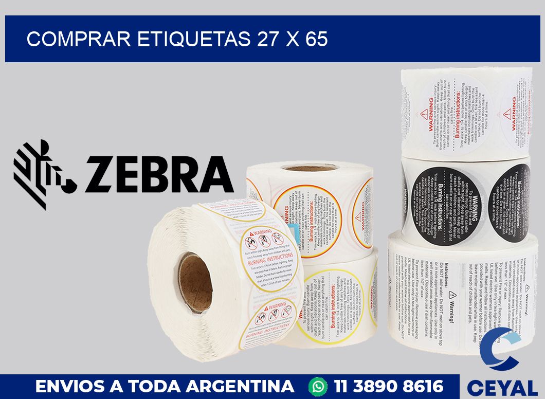 Comprar etiquetas 27 x 65