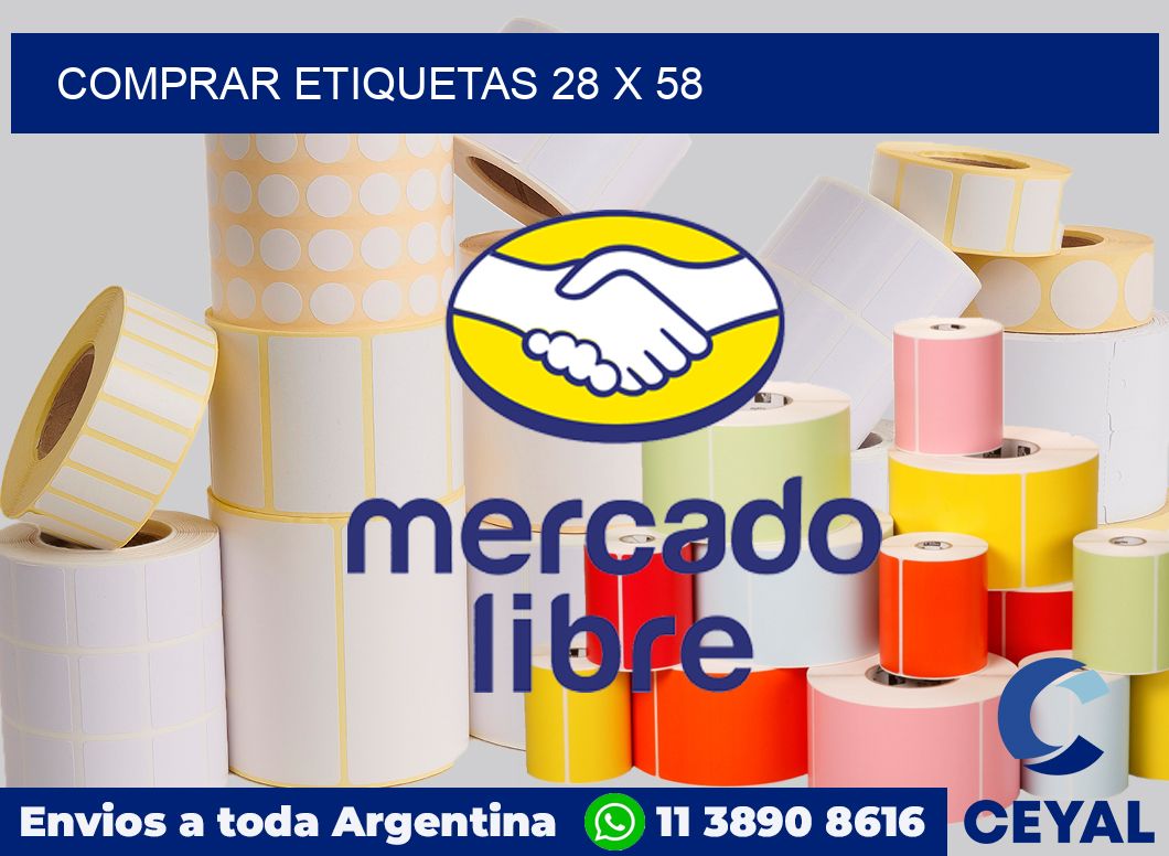 Comprar etiquetas 28 x 58