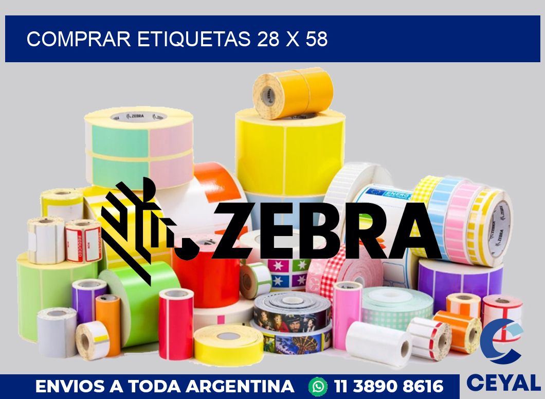Comprar etiquetas 28 x 58