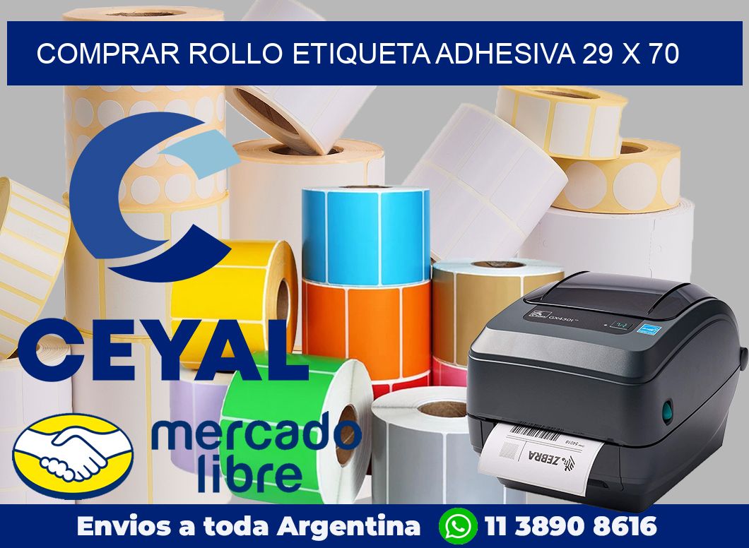 Comprar rollo etiqueta adhesiva 29 x 70