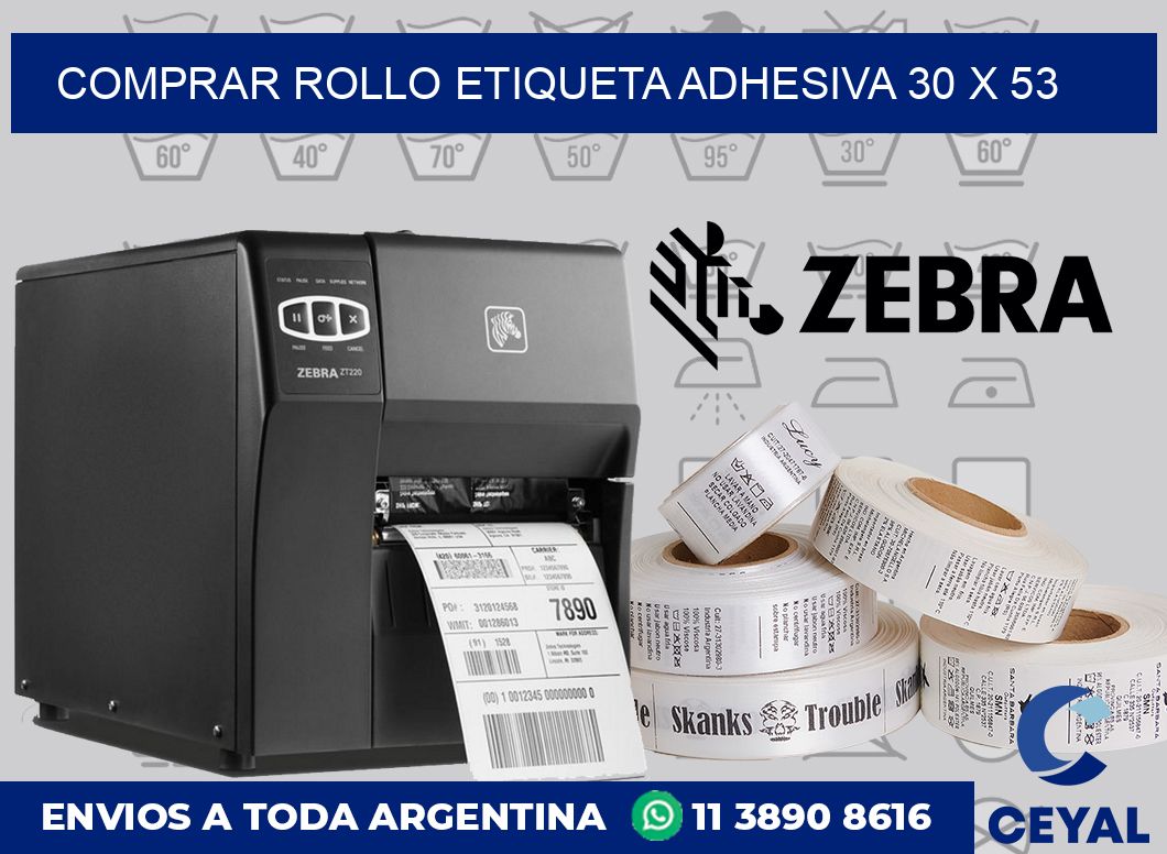 Comprar rollo etiqueta adhesiva 30 x 53