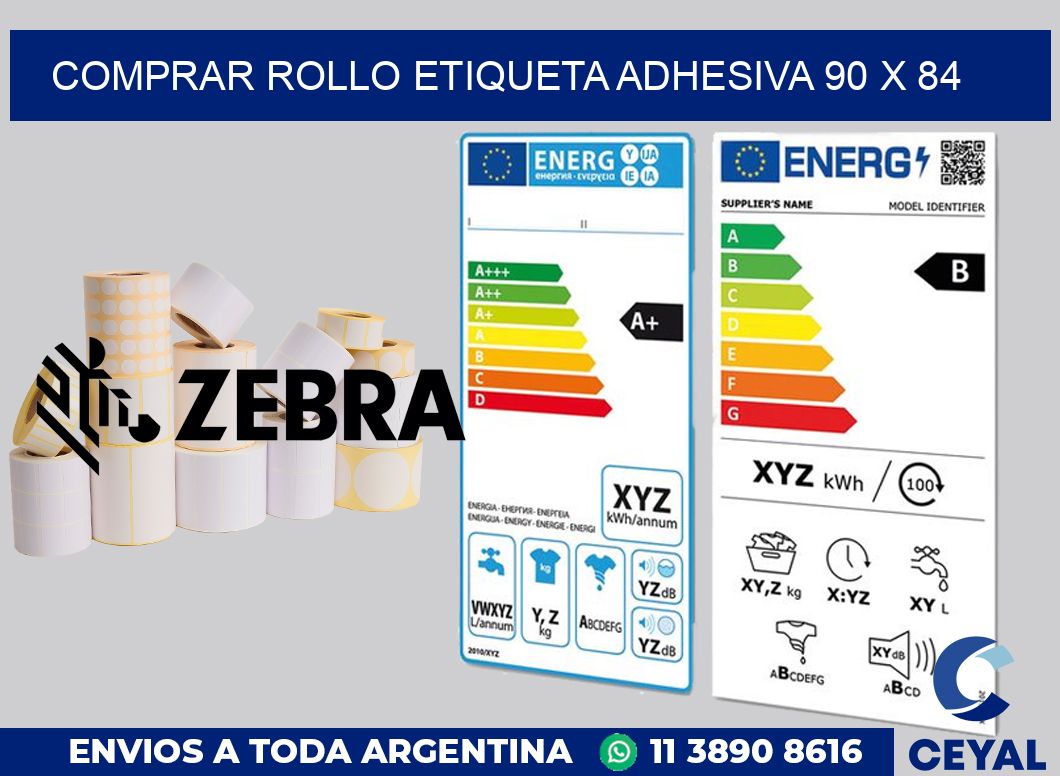 Comprar rollo etiqueta adhesiva 90 x 84