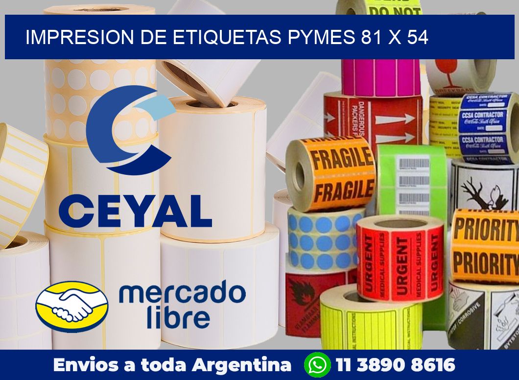 Impresion de etiquetas pymes 81 x 54