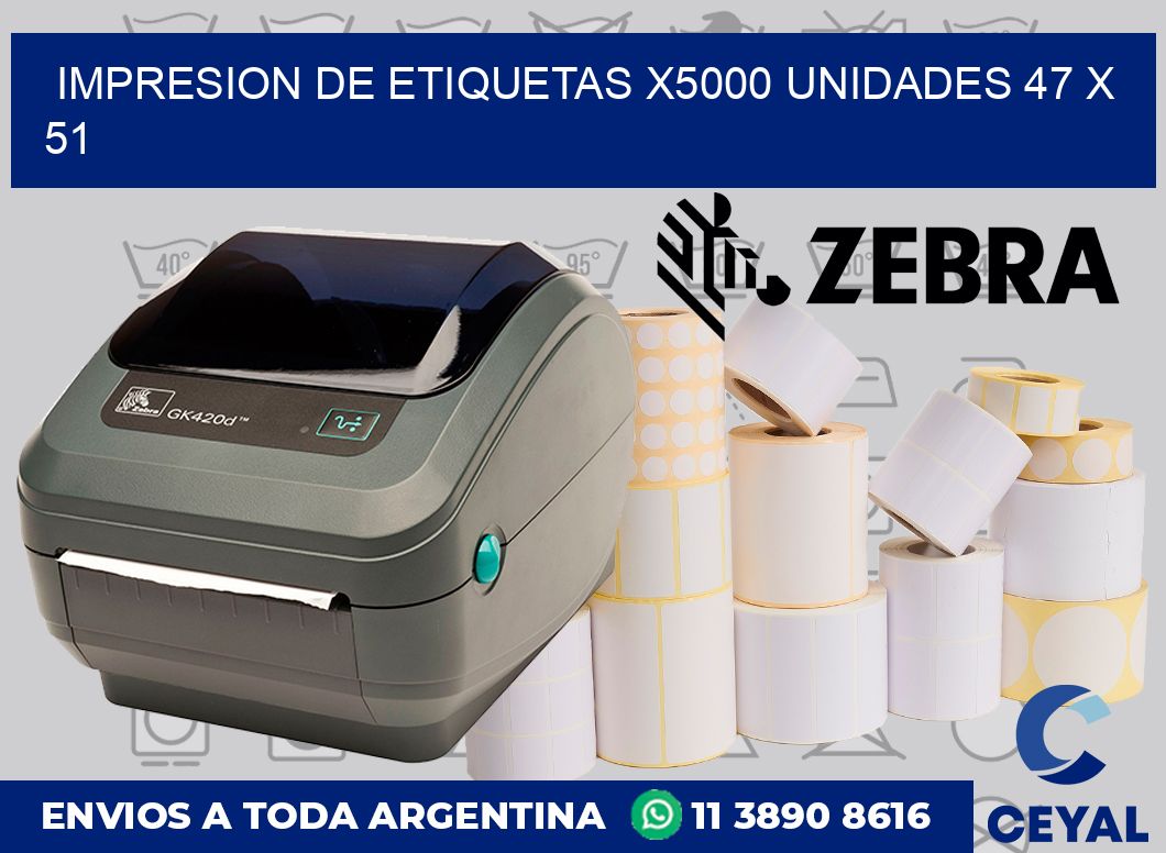 Impresion de etiquetas x5000 unidades 47 x 51