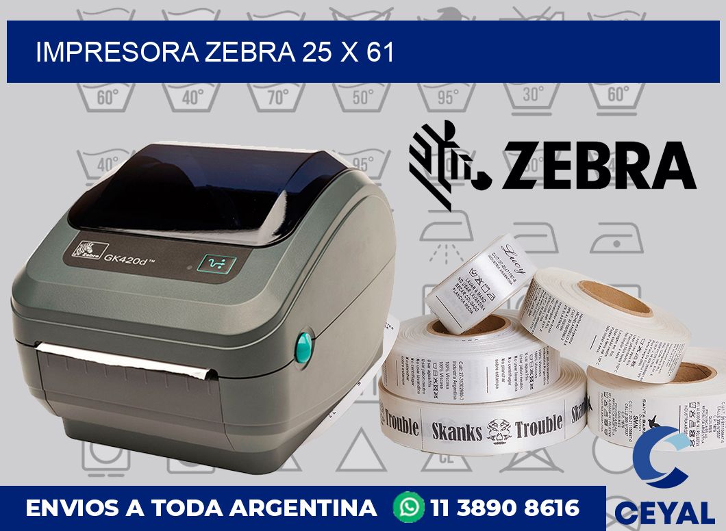 Impresora Zebra 25 x 61