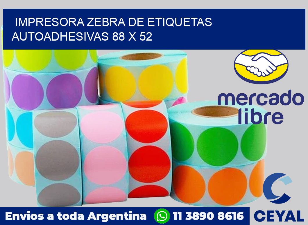 Impresora Zebra de etiquetas autoadhesivas 88 x 52