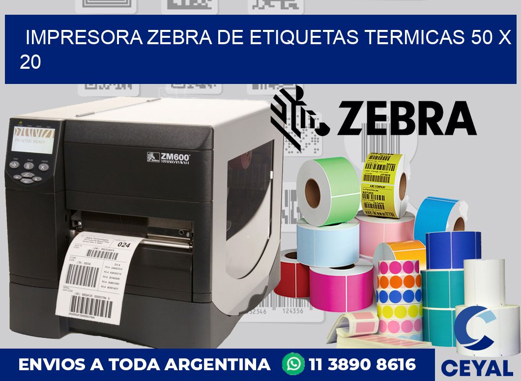 Impresora Zebra de etiquetas termicas 50 x 20
