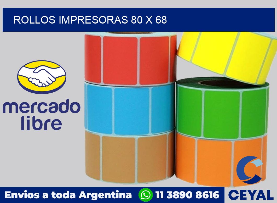 Rollos impresoras 80 x 68