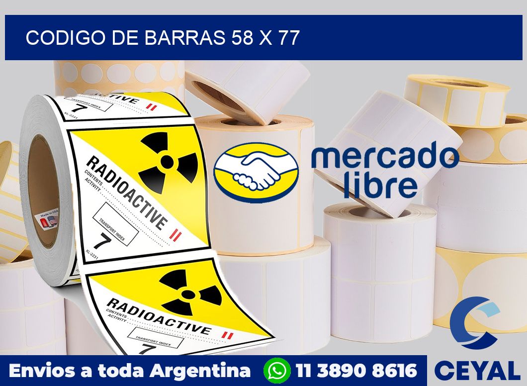 codigo de barras 58 x 77