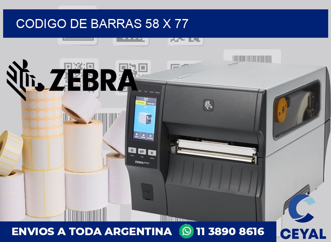codigo de barras 58 x 77