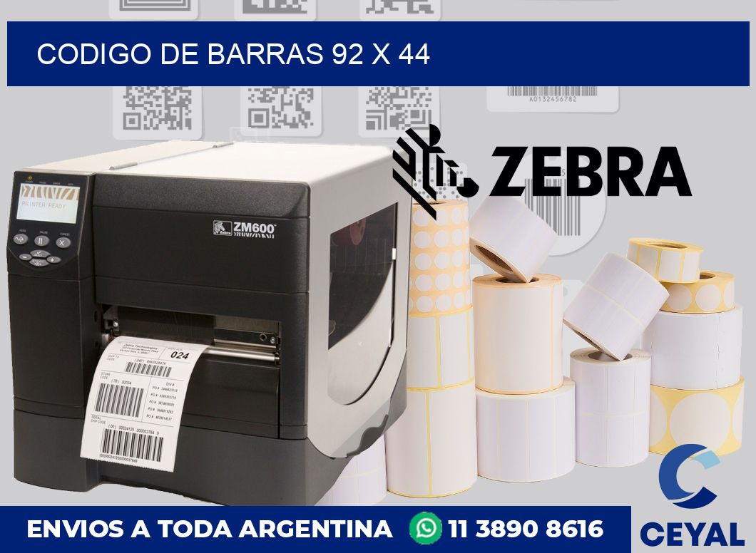 codigo de barras 92 x 44