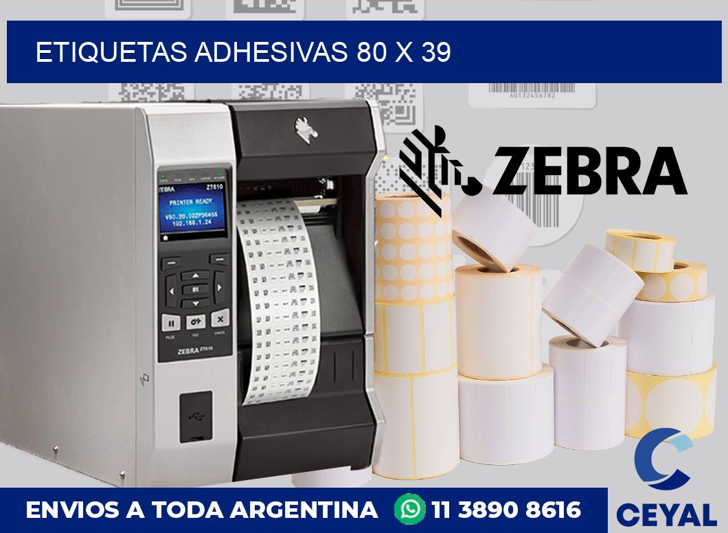 etiquetas adhesivas 80 x 39