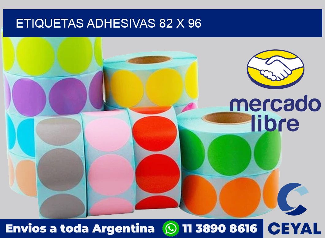 etiquetas adhesivas 82 x 96