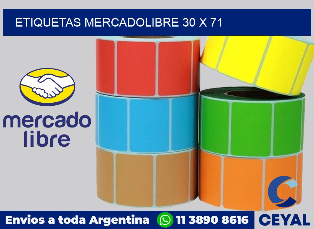 etiquetas mercadolibre 30 x 71