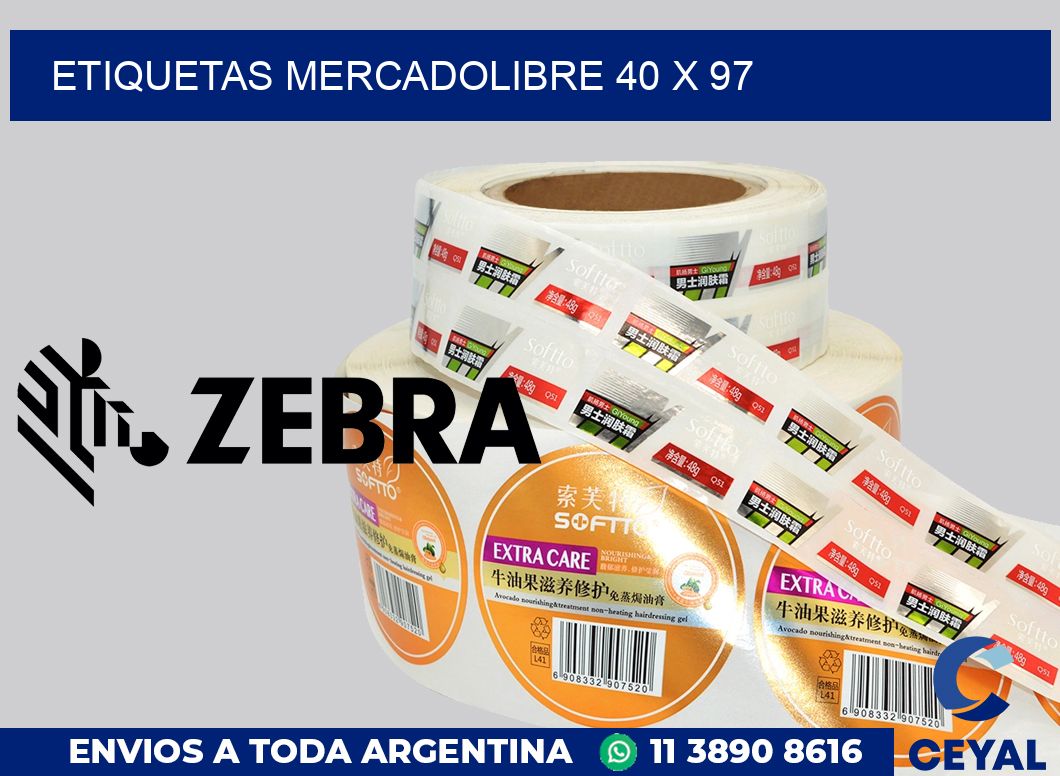 etiquetas mercadolibre 40 x 97